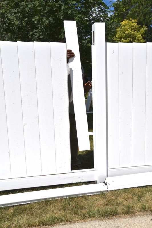 White Vinyl Fence Installation