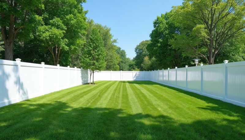 White Vinyl Fence Installation